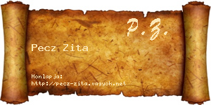 Pecz Zita névjegykártya