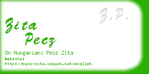 zita pecz business card